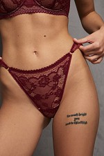 Трусики бразиліан мереживні FW-2125 Your Touch, бордовий.