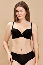 Бюстгальтер гладкий тонкий поролон 800-011 Obrana, чорний.