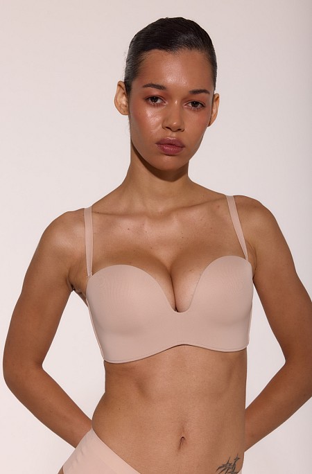 Бюстгальтер гладкий безшовний 1523 Luna, бежевий.